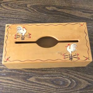 Vtg 50/60's wood Redbird line facial tissue box